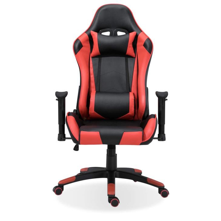 Silla de juego de PU con respaldo alto